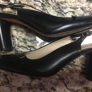 Black Slingback pumps US6 W